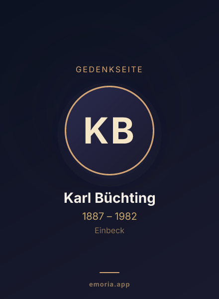 Gedenkportrait von Karl Büchting