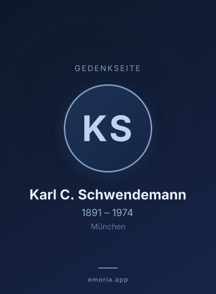 Gedenkportrait von Karl C. Schwendemann