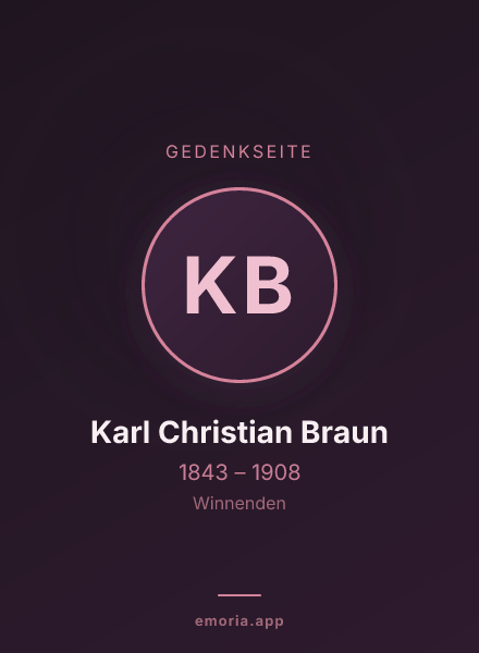 Gedenkportrait von Karl Christian Braun