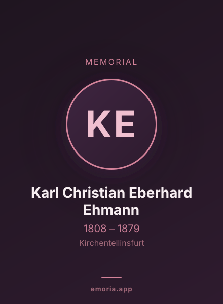 Memorial portrait of Karl Christian Eberhard Ehmann