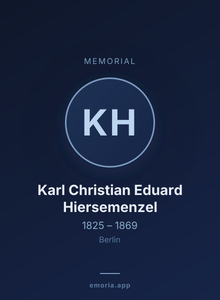 Memorial portrait of Karl Christian Eduard Hiersemenzel