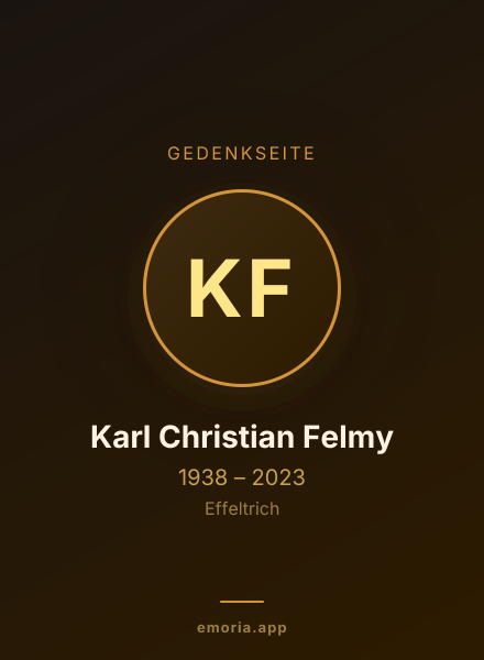 Gedenkportrait von Karl Christian Felmy