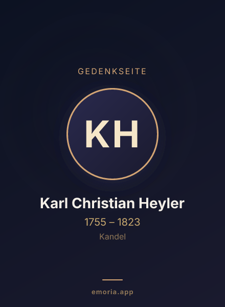 Gedenkportrait von Karl Christian Heyler
