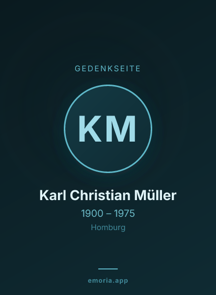 Gedenkportrait von Karl Christian Müller