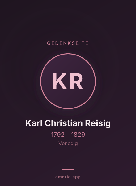 Gedenkportrait von Karl Christian Reisig