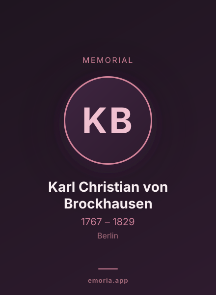 Memorial portrait of Karl Christian von Brockhausen