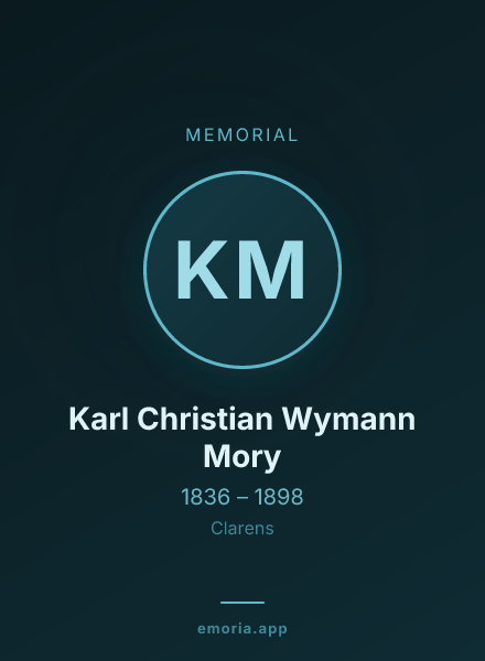 Memorial portrait of Karl Christian Wymann Mory