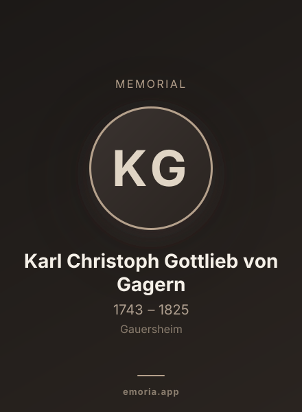 Memorial portrait of Karl Christoph Gottlieb von Gagern