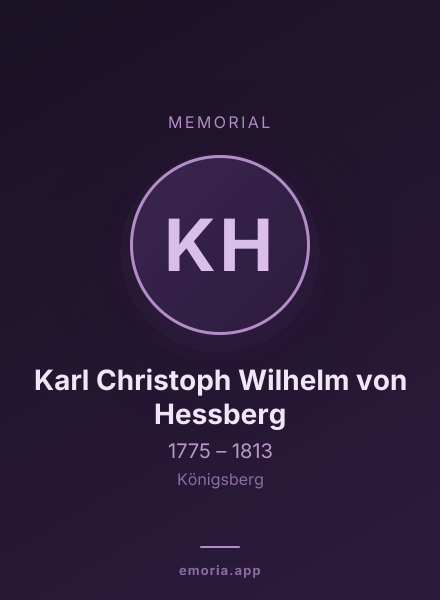 Memorial portrait of Karl Christoph Wilhelm von Hessberg