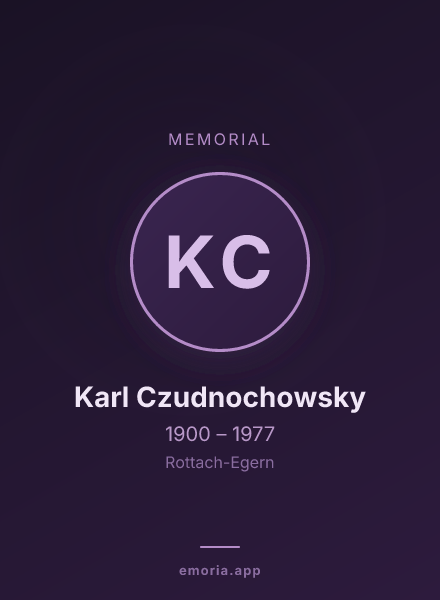 Memorial portrait of Karl Czudnochowsky