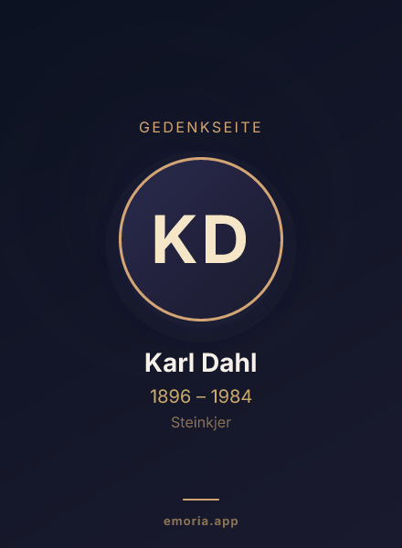 Gedenkportrait von Karl Dahl