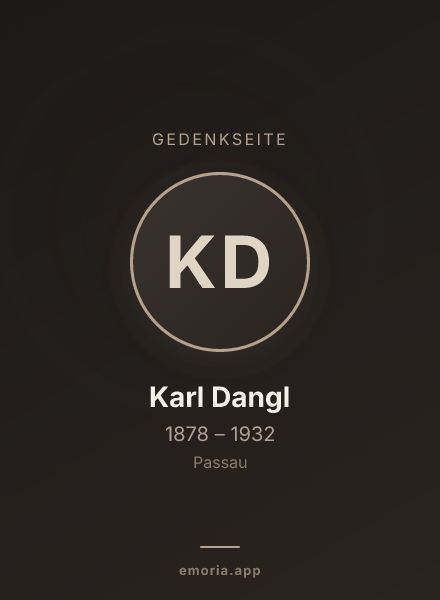 Gedenkportrait von Karl Dangl