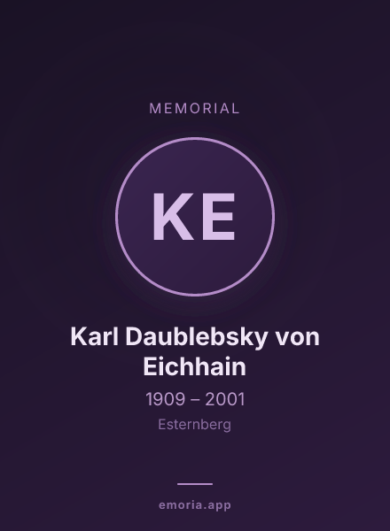 Memorial portrait of Karl Daublebsky von Eichhain