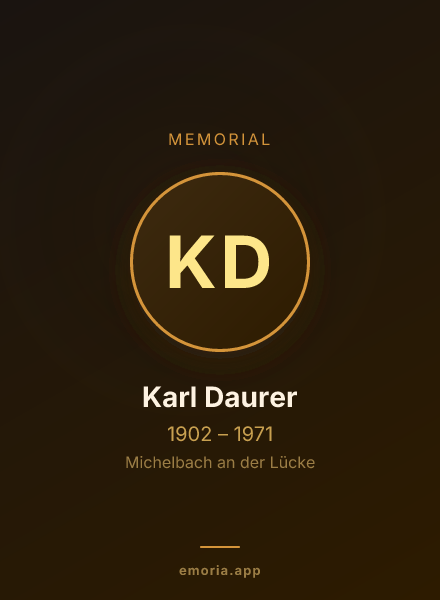 Memorial portrait of Karl Daurer