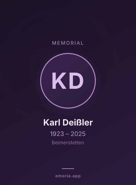 Memorial portrait of Karl Deißler