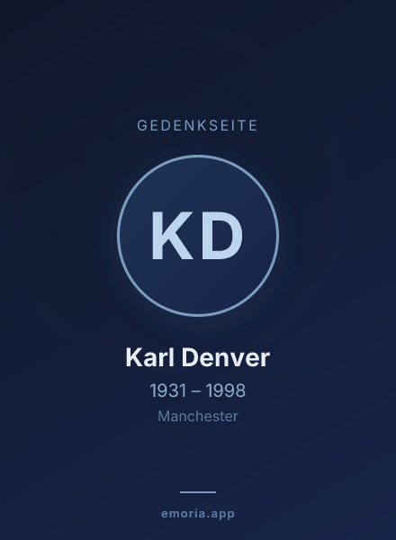 Gedenkportrait von Karl Denver