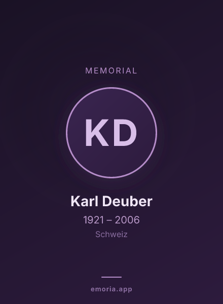 Memorial portrait of Karl Deuber