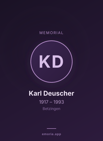 Memorial portrait of Karl Deuscher