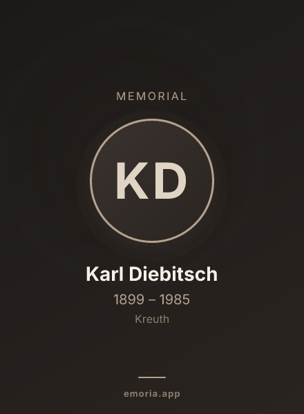 Memorial portrait of Karl Diebitsch
