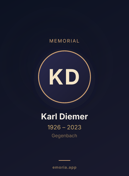 Memorial portrait of Karl Diemer