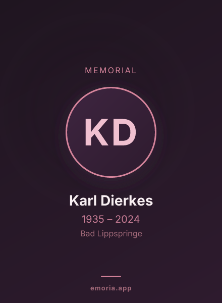 Memorial portrait of Karl Dierkes
