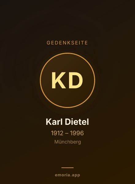 Gedenkportrait von Karl Dietel