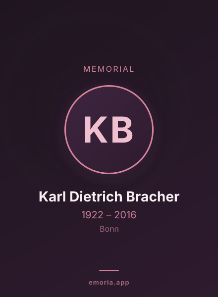 Memorial portrait of Karl Dietrich Bracher