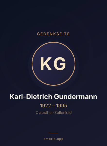 Gedenkportrait von Karl-Dietrich Gundermann