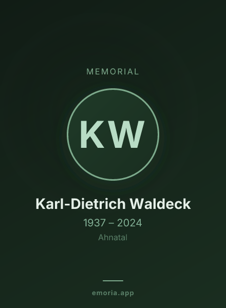 Memorial portrait of Karl-Dietrich Waldeck