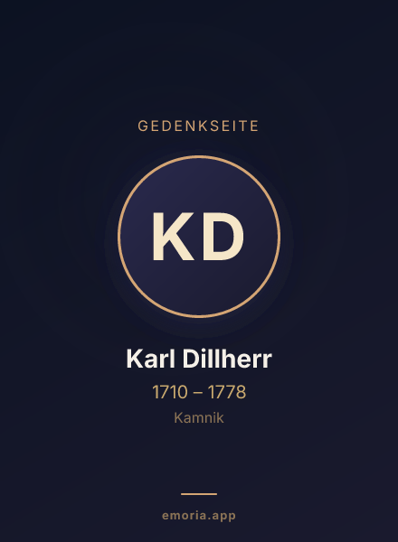 Gedenkportrait von Karl Dillherr