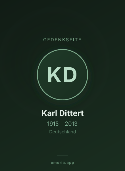 Gedenkportrait von Karl Dittert