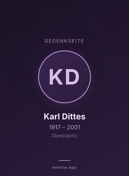 Gedenkportrait von Karl Dittes