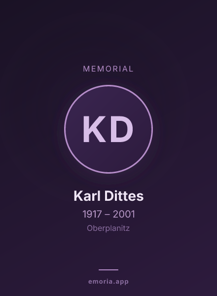 Memorial portrait of Karl Dittes