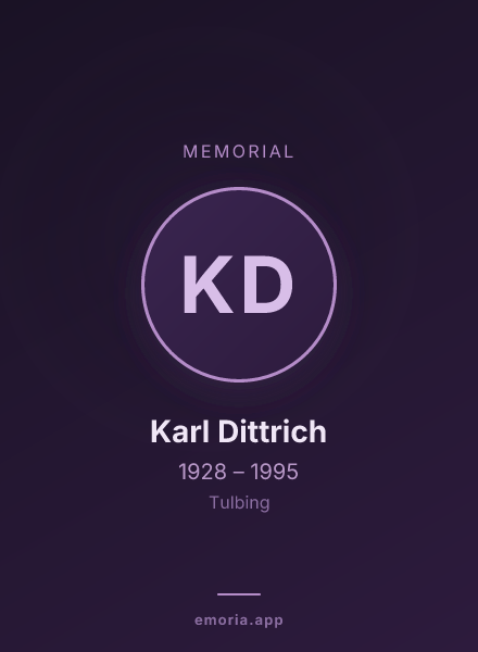 Memorial portrait of Karl Dittrich