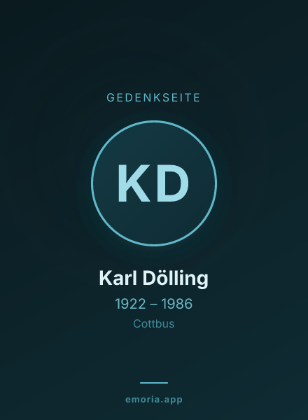 Gedenkportrait von Karl Dölling