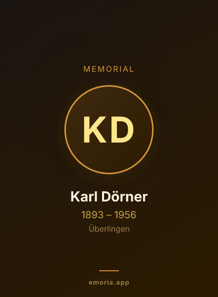 Memorial portrait of Karl Dörner