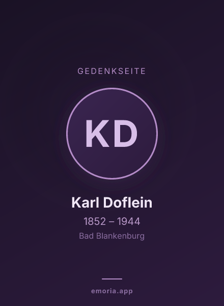 Gedenkportrait von Karl Doflein