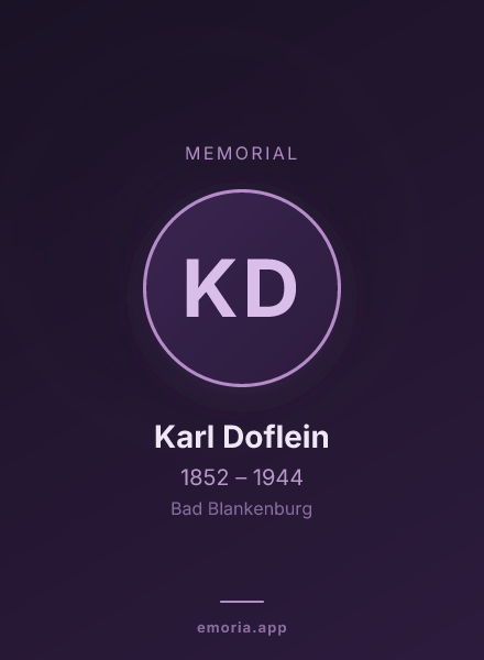 Memorial portrait of Karl Doflein