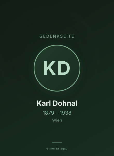 Gedenkportrait von Karl Dohnal