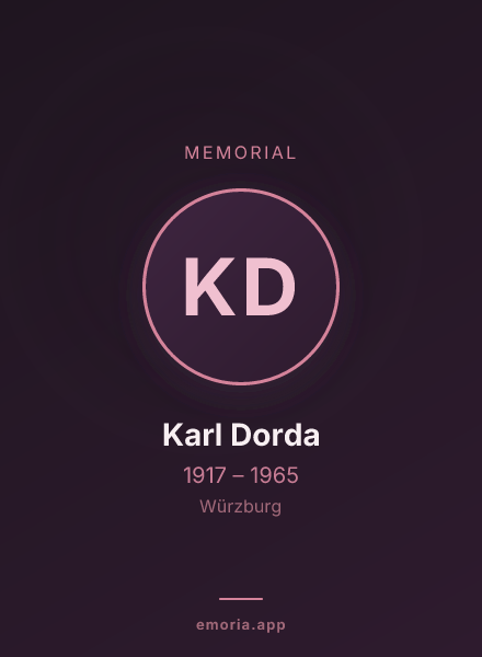 Memorial portrait of Karl Dorda