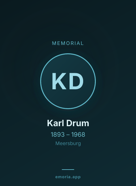 Memorial portrait of Karl Drum