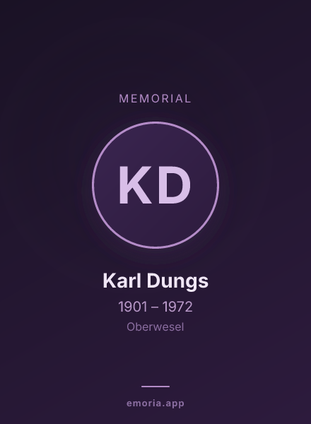 Memorial portrait of Karl Dungs