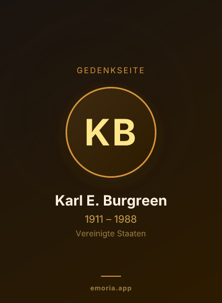 Gedenkportrait von Karl E. Burgreen