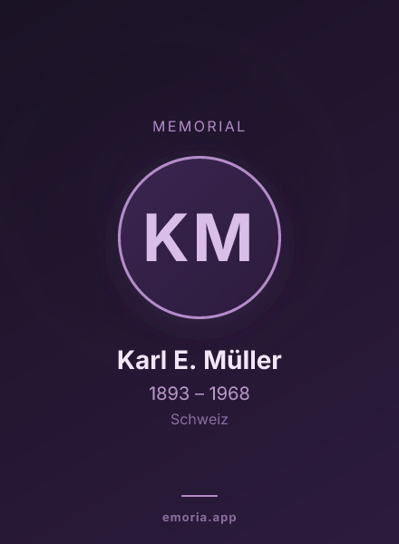 Memorial portrait of Karl E. Müller