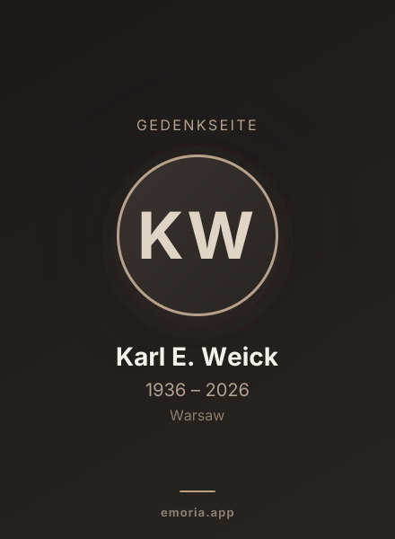 Gedenkportrait von Karl E. Weick