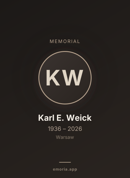 Memorial portrait of Karl E. Weick