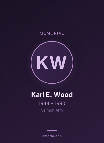 Memorial portrait of Karl E. Wood