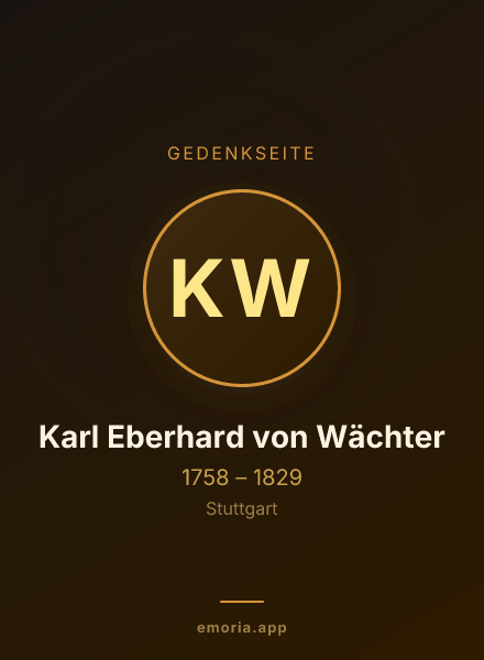 Gedenkportrait von Karl Eberhard von Wächter
