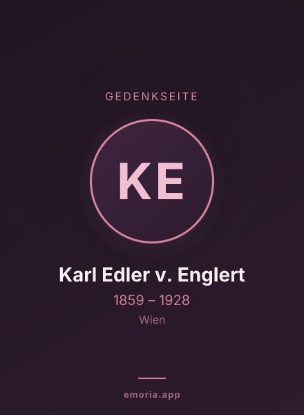 Gedenkportrait von Karl Edler v. Englert