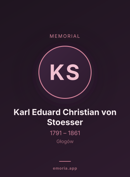 Memorial portrait of Karl Eduard Christian von Stoesser